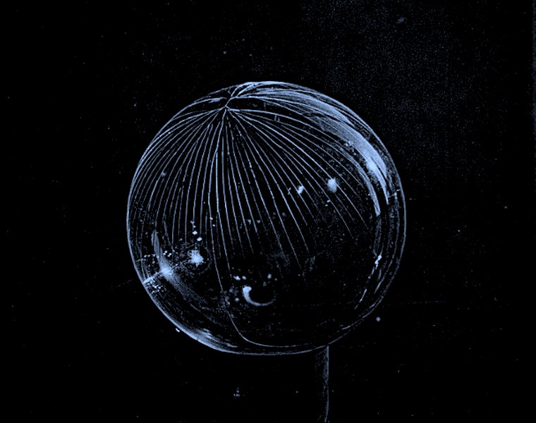 Glass Globe Cracked by Internal Pressure
